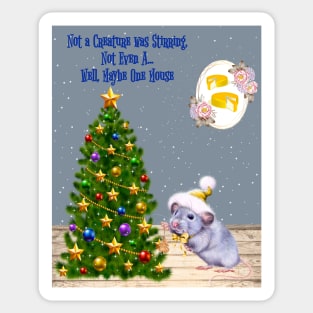 Christmas Mouse Stirring Sticker